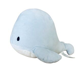 Squishmallow baby beluga whale with rattle by Kellytoy